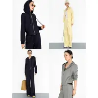 尼采 官方直营｜元气lulu｜亲肤棉感隐约银丝女人运两件套装30095