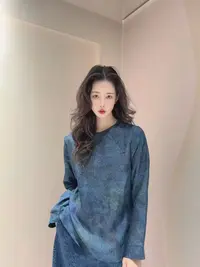 九月  蓝调时刻   新款秋季显瘦气质新中式上衣