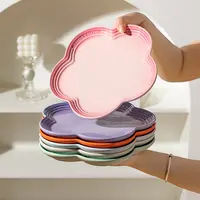 【摩登主妇】MONAZONE渐变炻瓷花瓣盘子菜盘家用高颜值陶瓷餐盘碟子