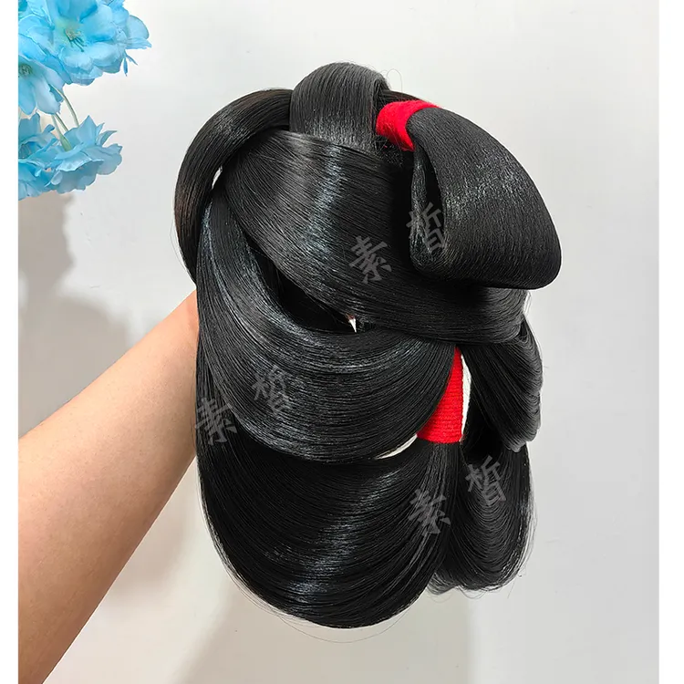 明制三绺头发型汉服假发包一体式懒人款复原明制后脑勺造型发髻