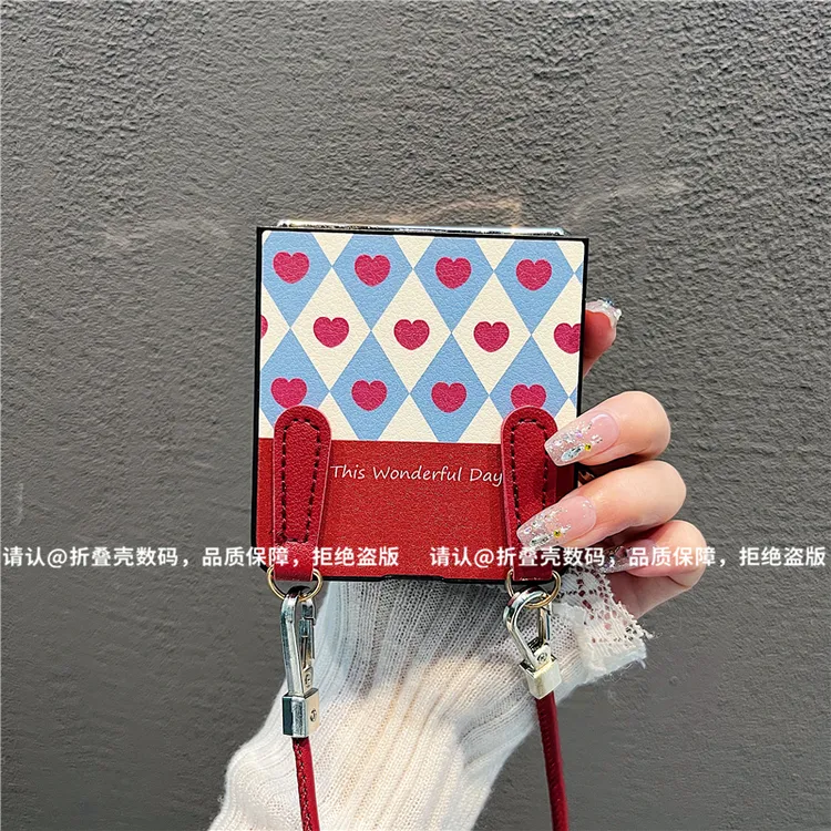 （华为novaflip系列)金属折叠皮纹适用华为novaflip手机壳防摔爆款