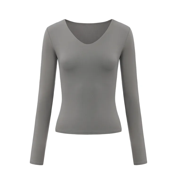 NVS·双层零感磨毛长袖T恤女修身显瘦高弹卡戴珊辣妹打底衫秋冬