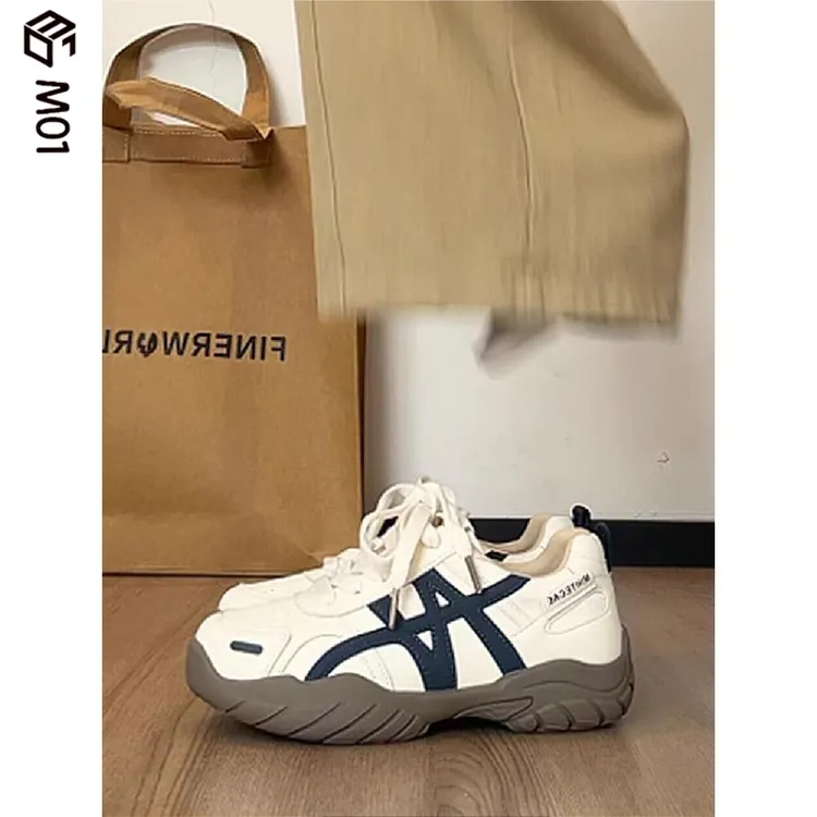 M01复古厚底阿甘德训鞋女款2025秋季百搭休闲运动鞋软底老爹鞋子 