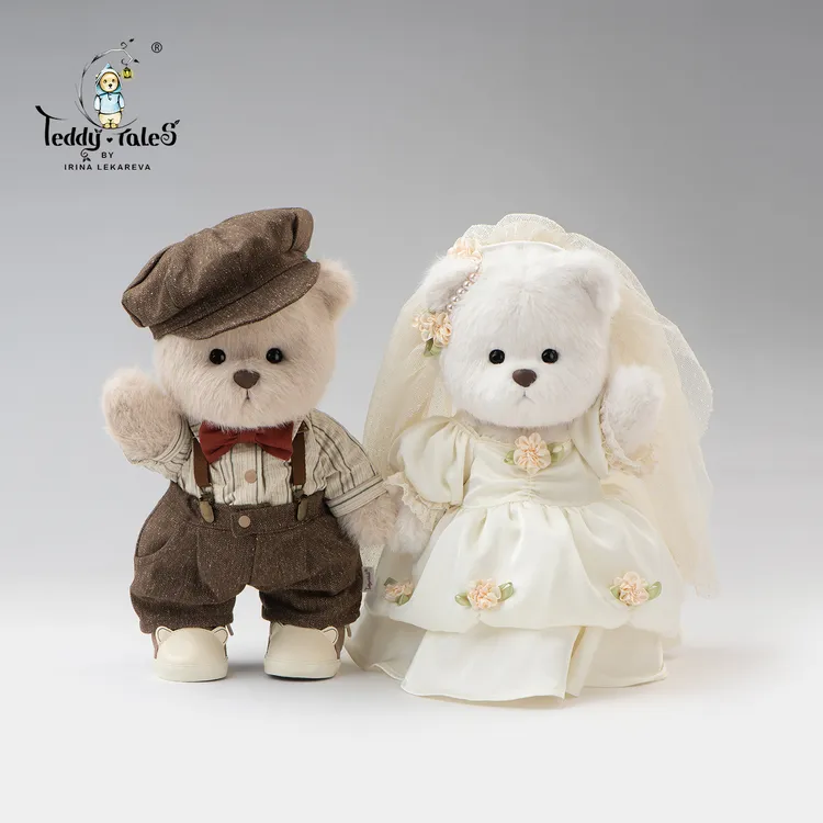 TeddyTales/莉娜熊婚庆小熊毛绒玩具压床娃娃关节熊着替婚纱礼物
