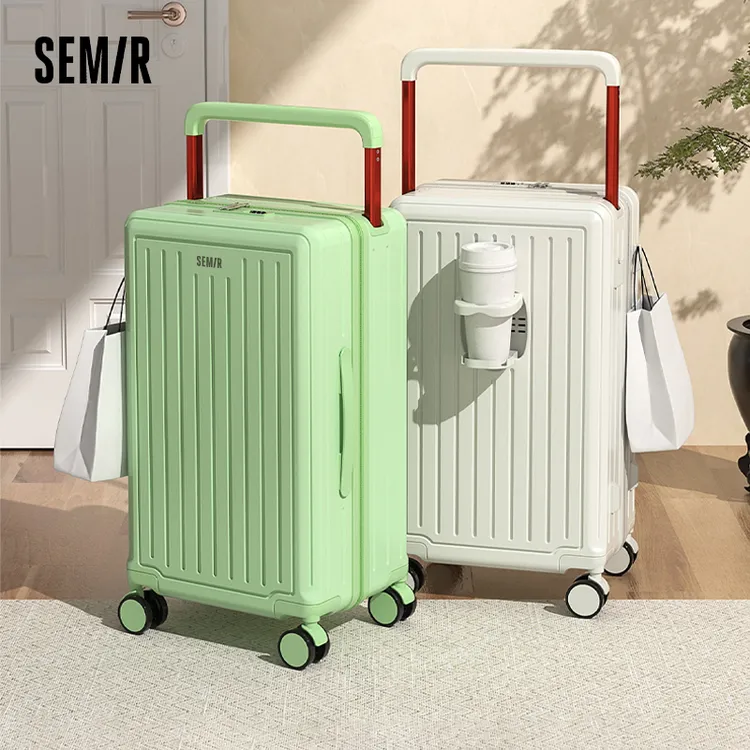 Semir/森马拉链硬证件袋锁扣防刮内置旅行箱网红加厚ins防水