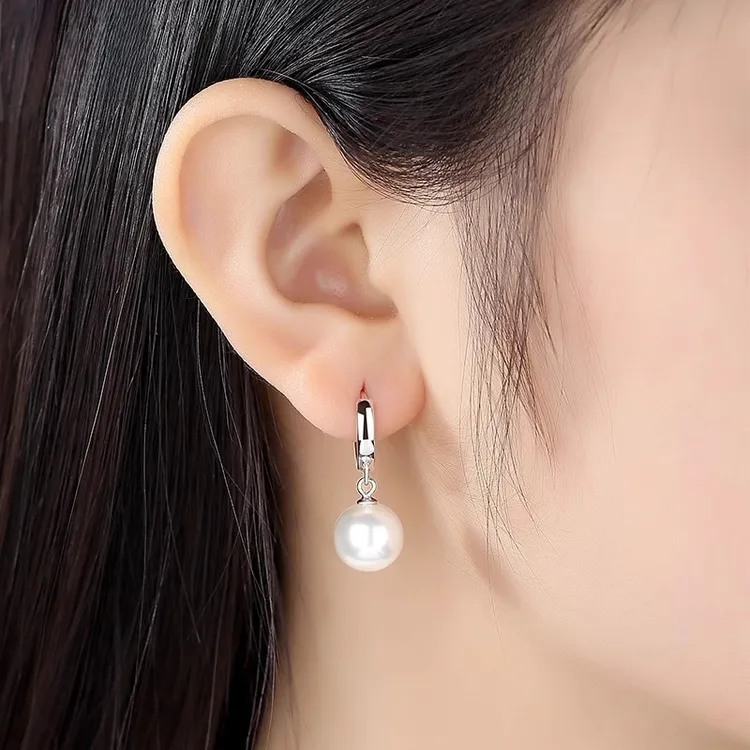 925银耳饰 纯银珍珠耳环女高级耳坠韩国森系简约个性百搭名媛气质