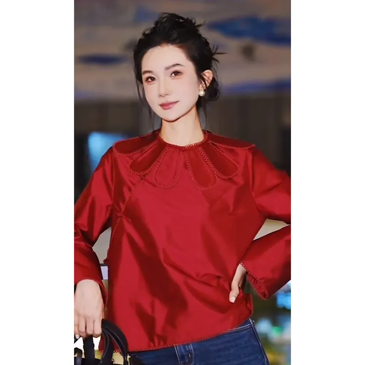 yiyiya.Guo艺艺吖【双宫绸·璎珞】新中式中国风长袖上衣110191SS52