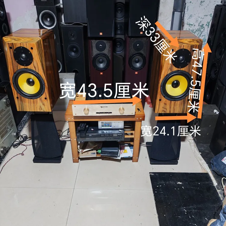 9新  二手利好八寸发烧音箱+华韵甲类纯功放工作正常