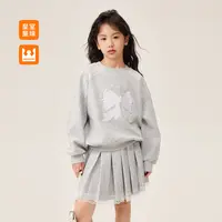 皇室童缘童装新款女童洋气甜美蕾丝装饰两件套17780580007