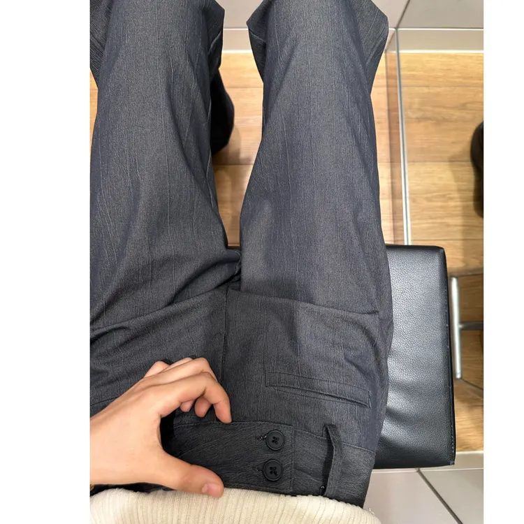 秋季爆款美式低腰辣妹微喇西装裤大码女微胖mm梨形身材修身直筒裤