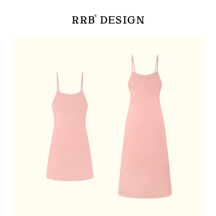 RRB Design 简约主义 修身显瘦肩带可调节吊带裙短款长款连衣裙
