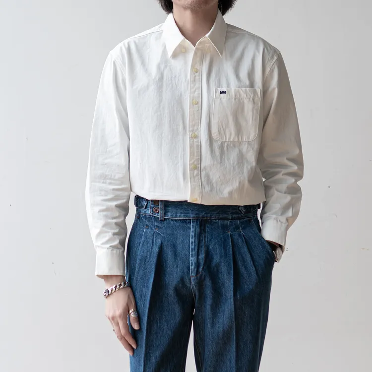 CATCHWORD春秋极简高级感百搭长袖衬衣休闲宽松纯色衬衫男