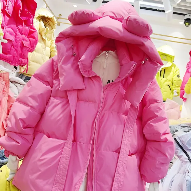 冬季新款兔耳朵棉服