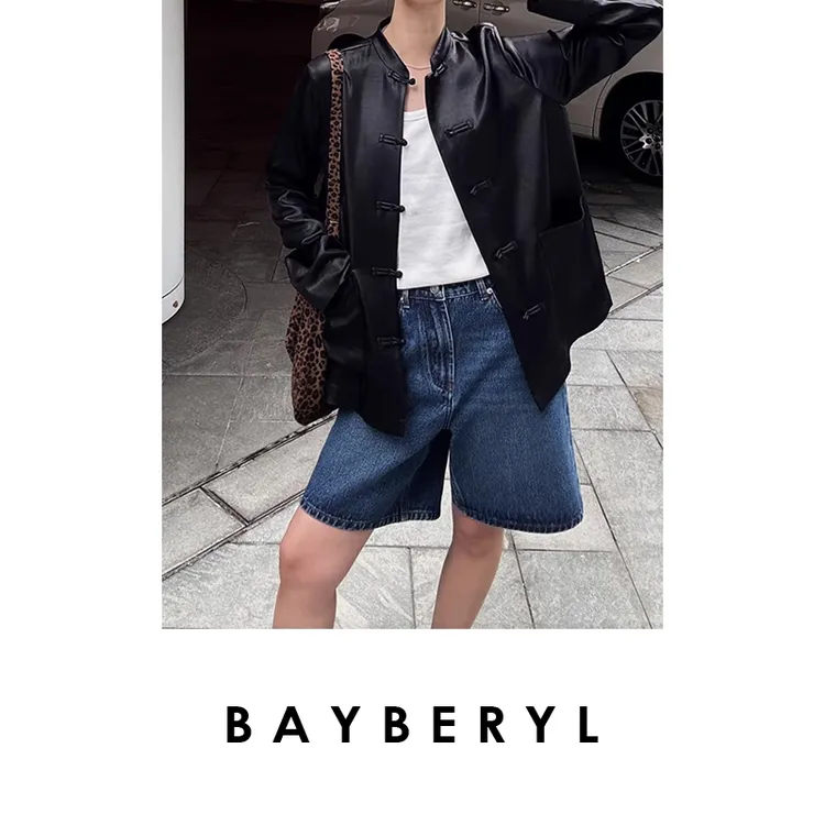 BAYBERYL老贝百慕大*五分中裤百搭水洗25春牛仔裤NZK4L0326-2/6