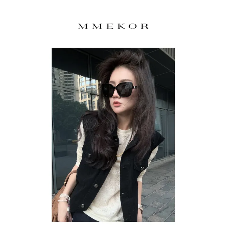 MMEKOR“维斯马甲”2025新款暗黑内啡肽时髦百搭上衣 88810