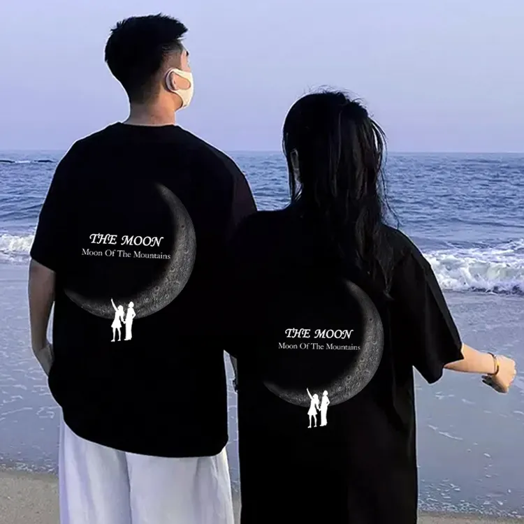 【两件装】2025情侣装t恤夏季新款短袖索罗娜爆款韩版百搭男女装潮