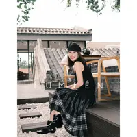【LUMIEN 新品】“墨香学旅”绵羊毛格纹保暖百搭半身裙LX5IRR159