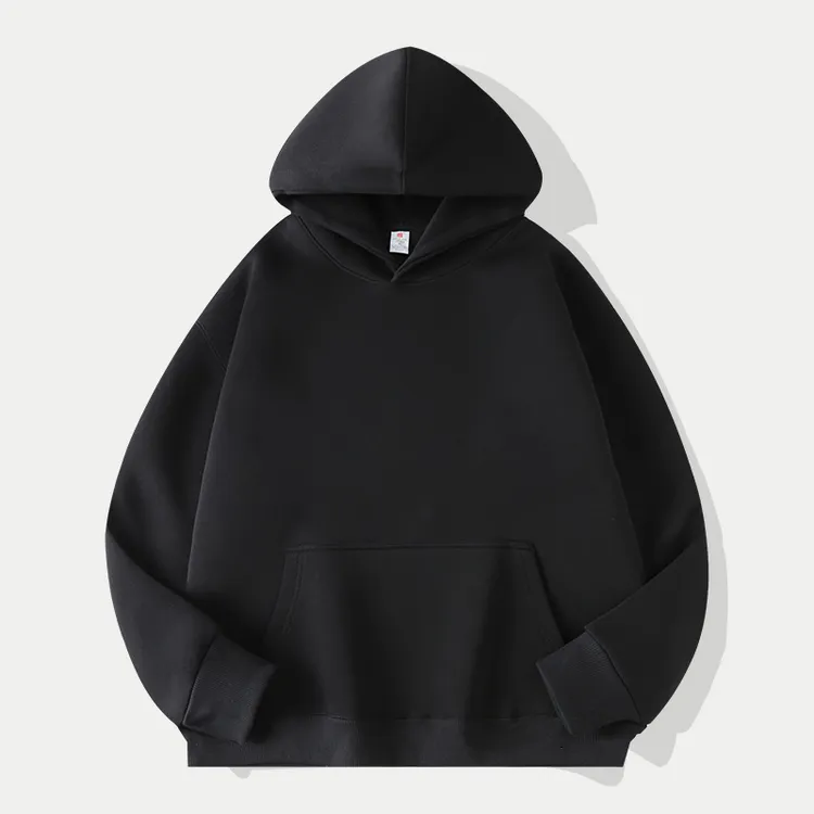 美式重磅800G纯棉连帽卫衣男士秋冬款加厚加绒休闲宽松硬挺防静电