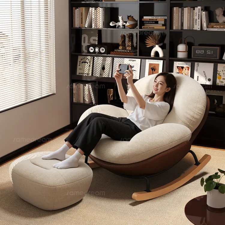 懒人沙发可躺可坐摇摇椅单人沙发网红蛋壳椅成人躺椅阳台家用休闲