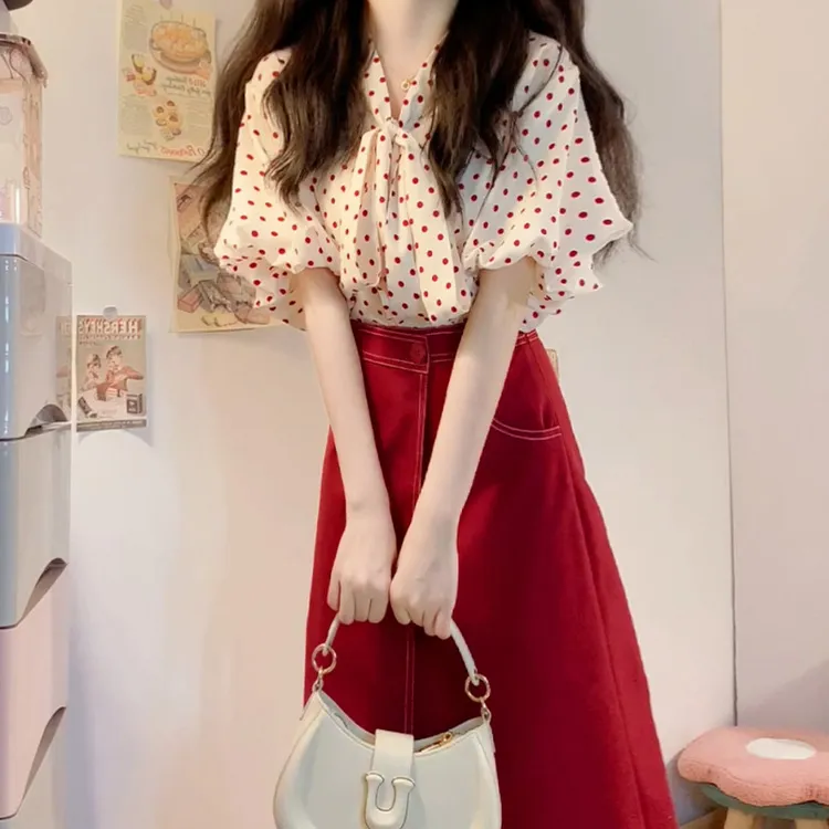 新款早春衬衫连衣裙子夏季女装高级感小个子穿搭两件套装长裙