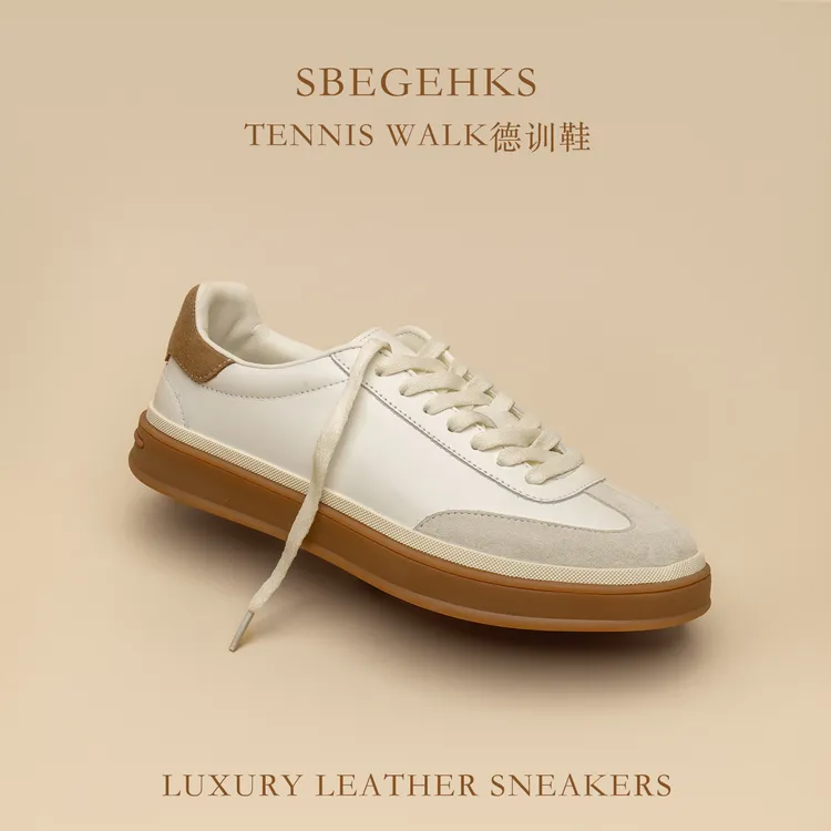 新款冬季爆款真皮头层牛皮德训鞋板鞋增高鞋子男款轻奢休闲鞋男鞋