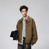 【宋松专属】美式复古翻领美拉德工装夹克潮牌高街纯色外套男
