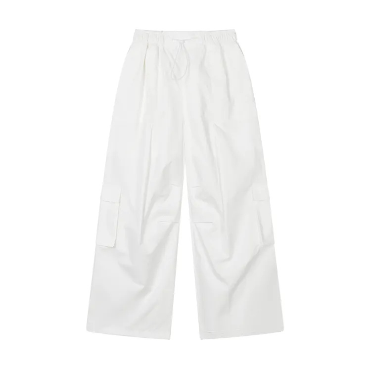 LYNIONE  Y2K科技机能风白色薄款工装裤 [大白裤] P240500015