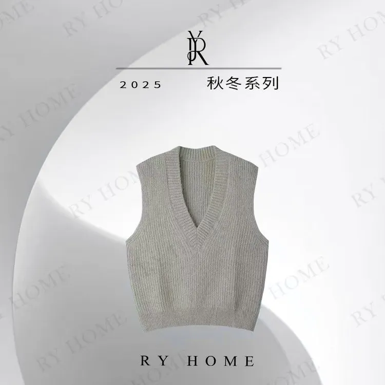 【容雨RYHOME】羊毛V领马甲背心毛衣253MJ1640