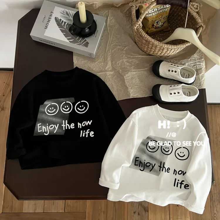 现货【百分百棉】郝叔童品秋季上新2025男童时尚百搭长袖T恤HL5353