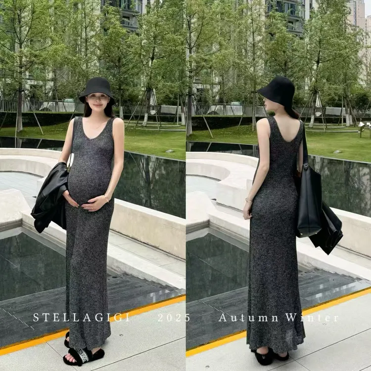 SG / 郭幂幂 AW 气质高级感 修身显瘦针织背心裙Q-20251673