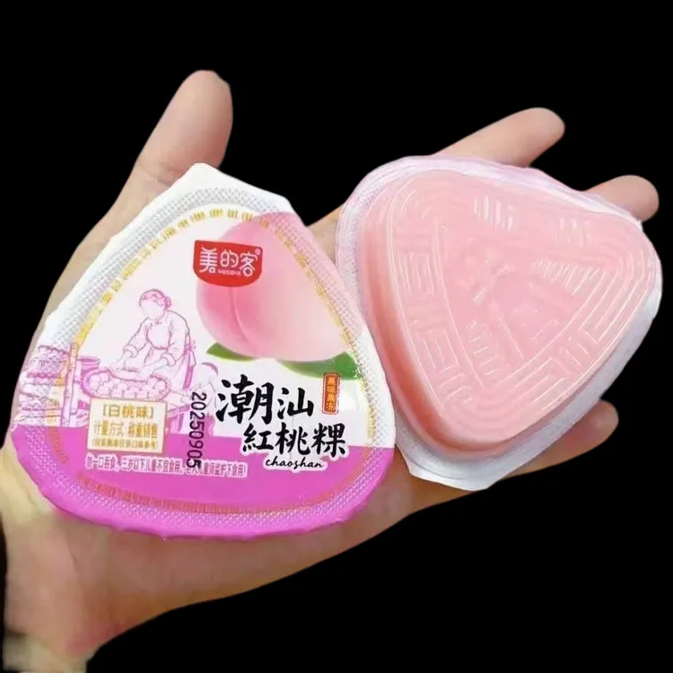 潮汕红桃粿型水蜜桃风味浓郁清甜果冻布丁零食