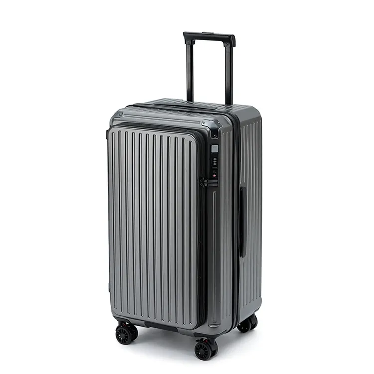 测开口行李箱男女2025新款可扩展多功能拉杆箱20寸旅行箱登机密码