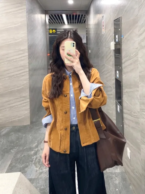 【幸运日】2025秋季新款高级气质外套蓝色衬衫阔腿裤三件套女通勤