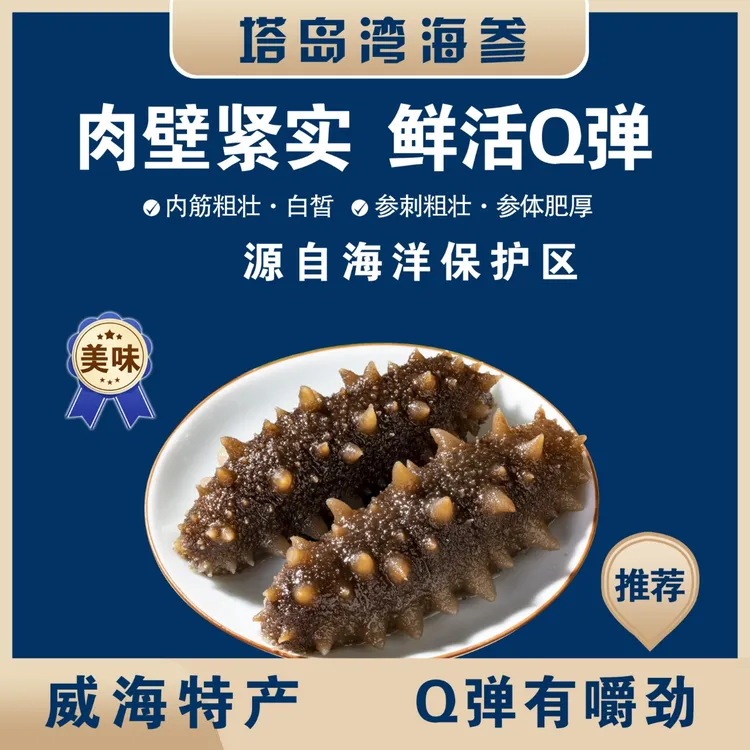 塔岛湾（劲道有嚼劲）即食海参威海刺参口感Q弹 大个头送礼佳品