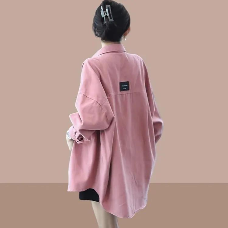 衬衫女款2025新款春秋时尚显瘦牛仔长袖衬衣开衫休闲洋气百搭外套