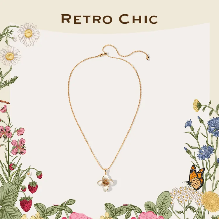 铜合金吊坠 RC RETRO CHIC 意大利复古时尚首饰 四瓣花吊坠