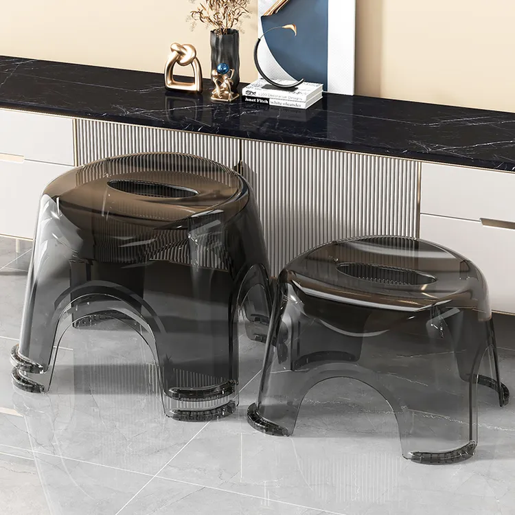 矮凳子家用成人加厚塑料卫生间洗脚凳子熟胶板凳椅子结实小孩防滑商品图