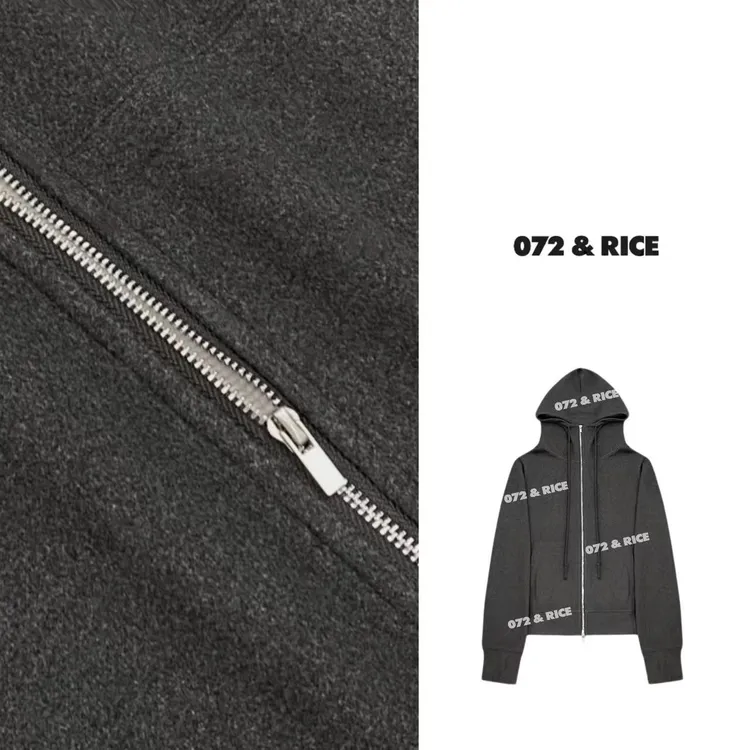 072 & RICE【糯米糍】秋季休闲百搭连帽拉链长袖外套 Z-32W319