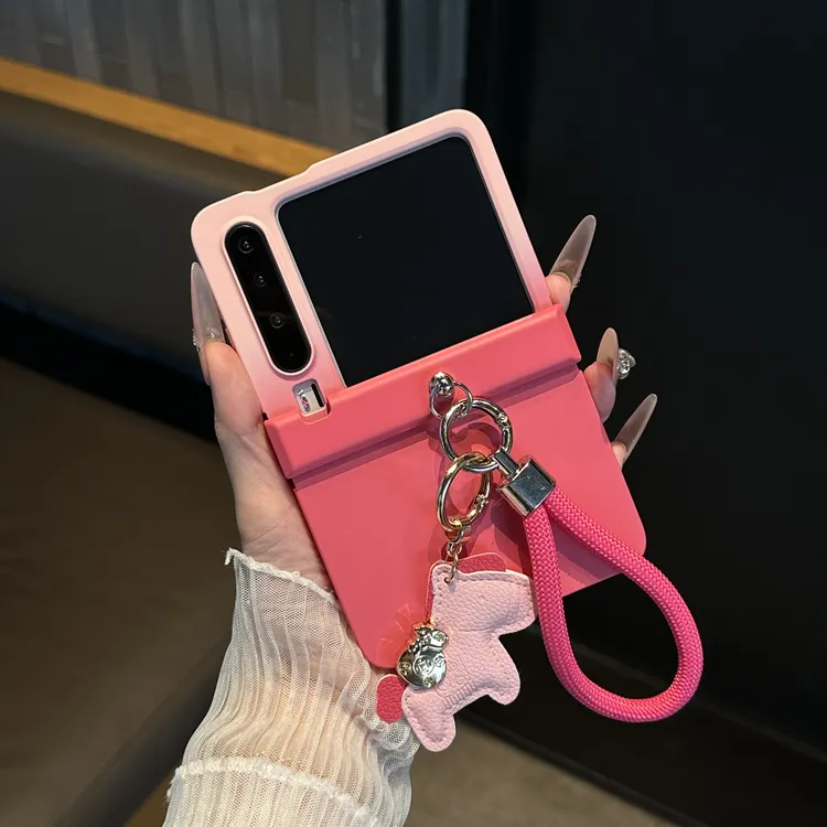 适用华为PuraX典藏版折叠屏手机壳膜一体玫粉磨砂铰链全包保护套