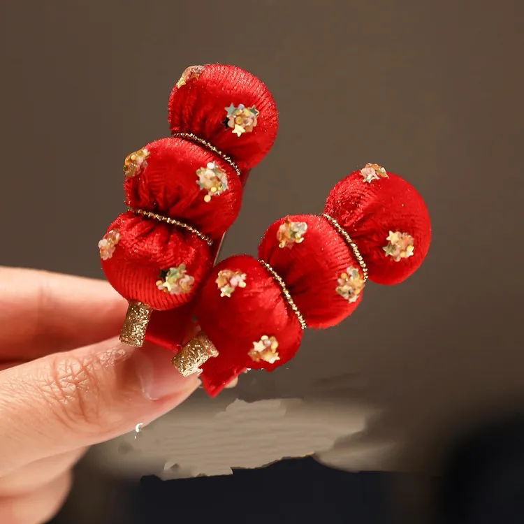 (新商福利)好事楂堆 ~喜庆可爱糖葫芦发夹鸭嘴夹女新年氛围感发饰