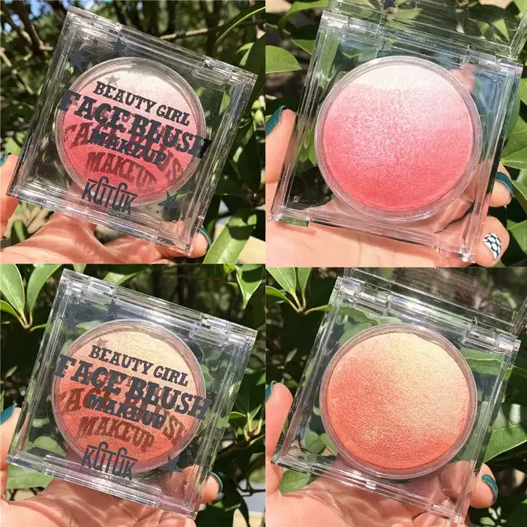推荐网红爆款腮红修容高光一体盘元气少女渐变偏光烤腮红超大容量