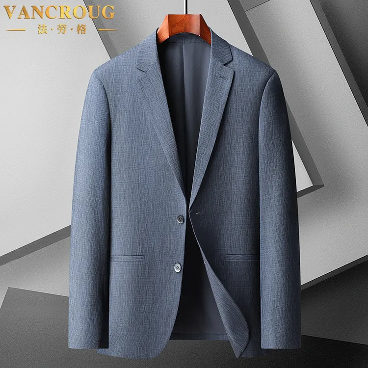 VANCROUG/法劳格西服男士秋季大码宽松休闲潮流高级感单西服外套 