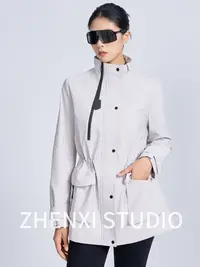 ZHENXI【限定冲锋衣】高个子穿搭宽松防风抽绳户外冲锋衣25QDYY0465