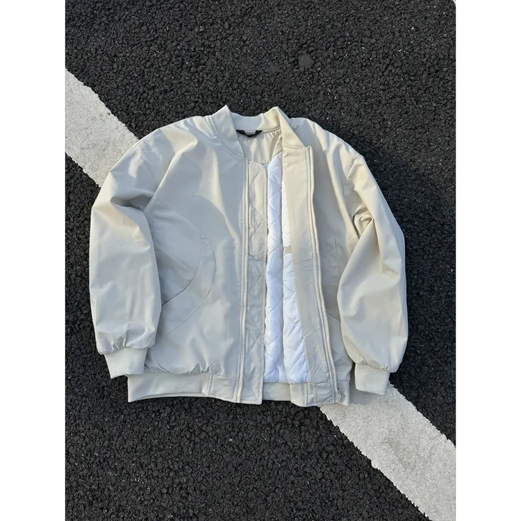 美式cleanfit夹克棉服男款秋冬季加棉外套潮牌休闲宽松高级感棉衣