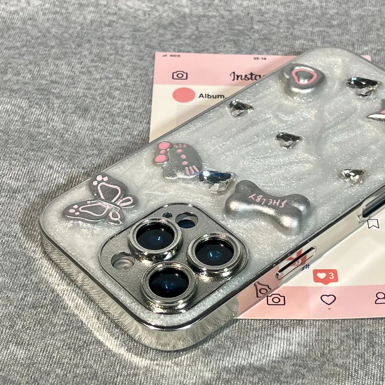 小众ins滴胶立体可爱kt猫适用于苹果15Proamx手机壳iphone16/1413