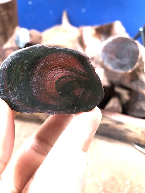 海南黄花梨2.5正心鬼脸大黑线✘纹手串料/发簪棍子料