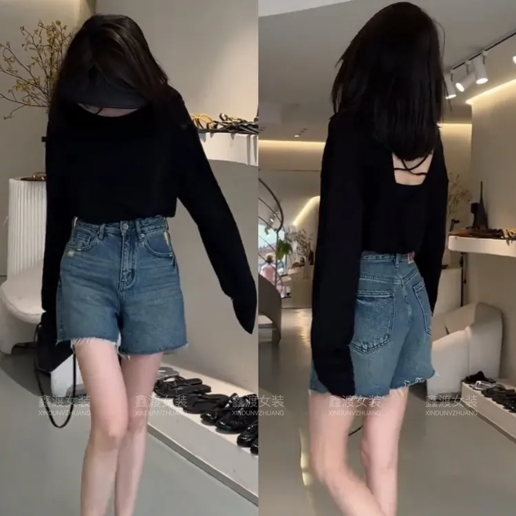 2025春夏新款时尚显瘦气质女士网红洋气两件套百搭款D5160