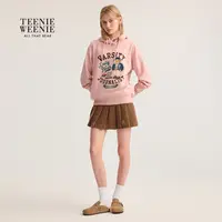 TeenieWeenie小熊卫衣25秋新款学院风刺绣连帽外套女TTMW254903P