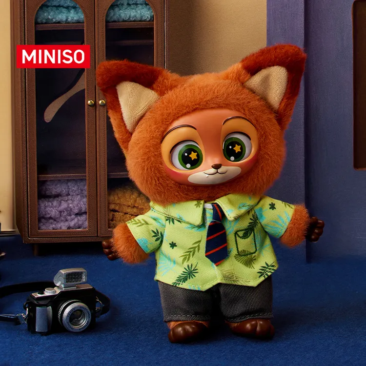 名创优品迪士尼疯狂动物城系列搪胶毛绒公仔盲盒（混）