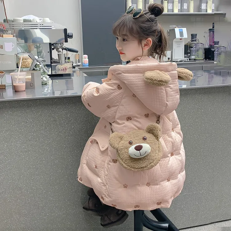 巴拉女童洋气羽绒服冬装2025新款儿童冬季90白鸭绒小女童90白鸭绒